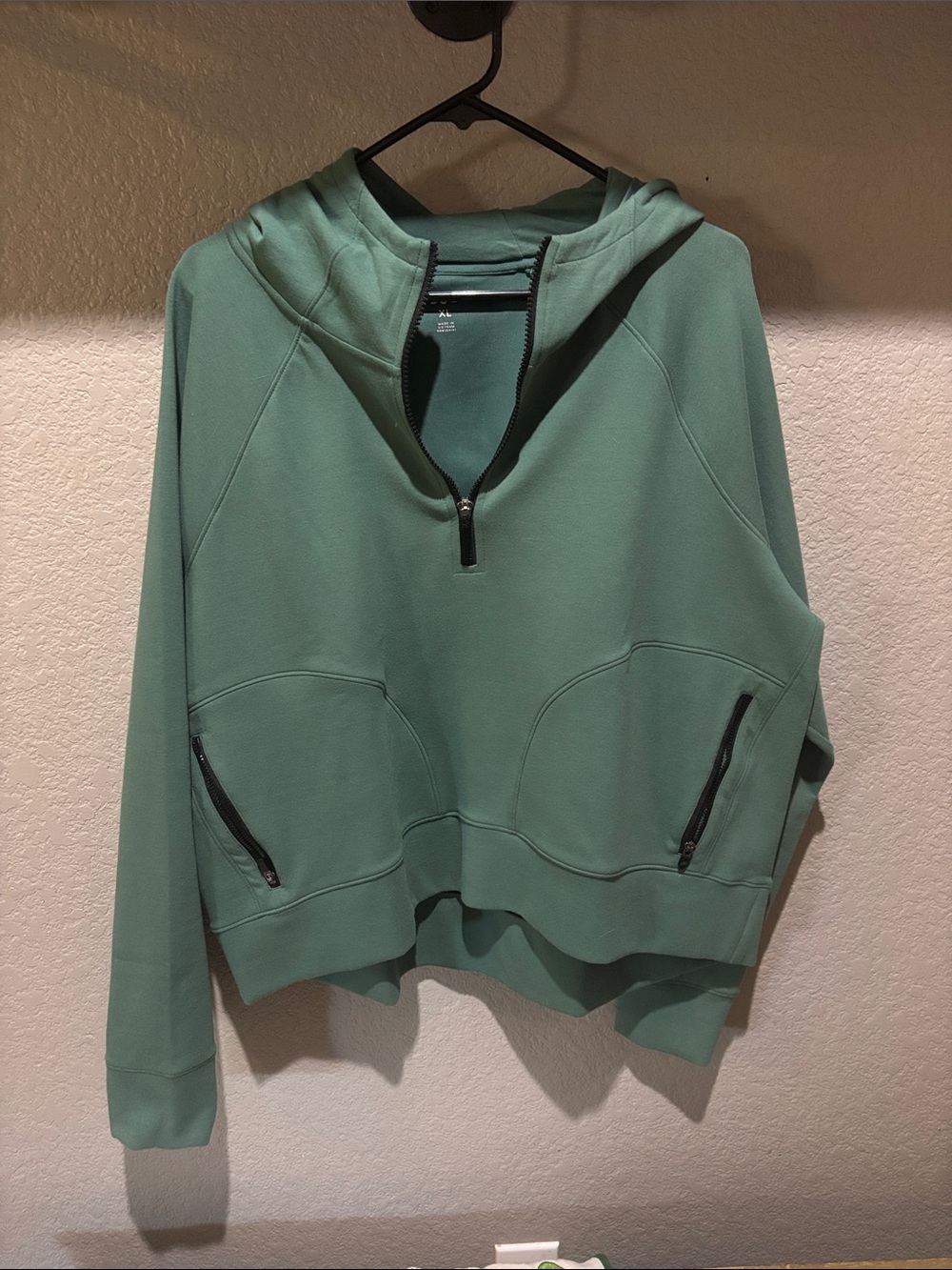 DSG Sage Green Half-Zip Hooded Pullover